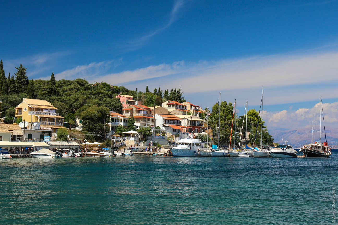 Kassiopi harbour in Corfu